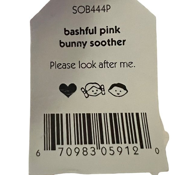 Jellycat Bashful Pink Bunny Soother 13" Lovey Lovie Nunu Security Blanket Baby - Picture 7 of 9